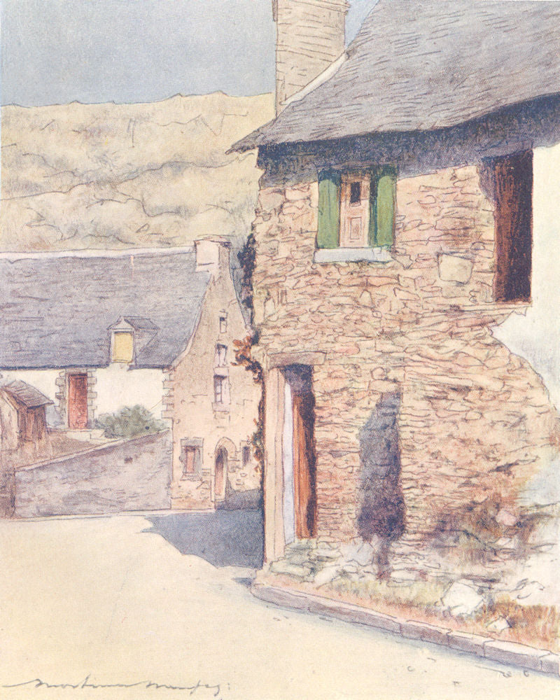 MORBIHAN BRITTANY BRETAGNE. At Rochefort-en-Terre 1905 old antique print